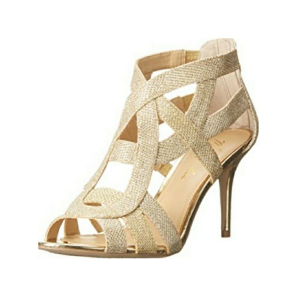 Marc Fisher Nala3 Gold Glitter Dress Sandal